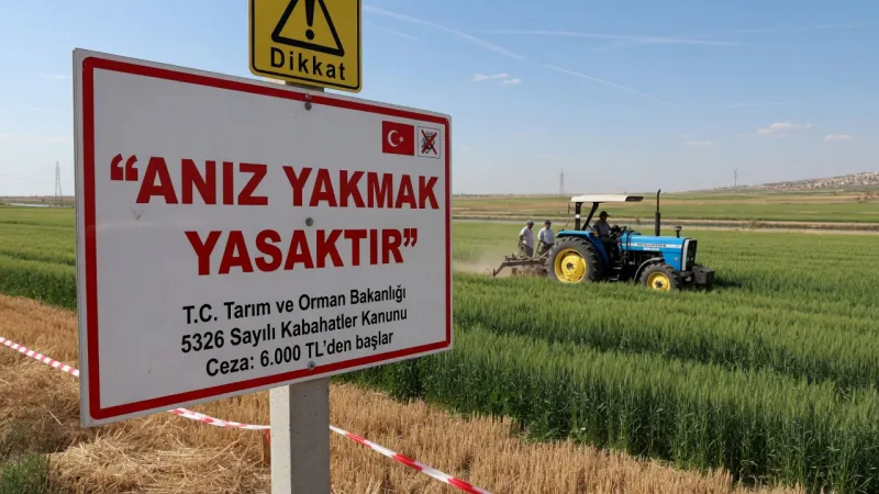 Tarım Bakanlığı Anız Yakanları Uyardı: Ceza Yağacak